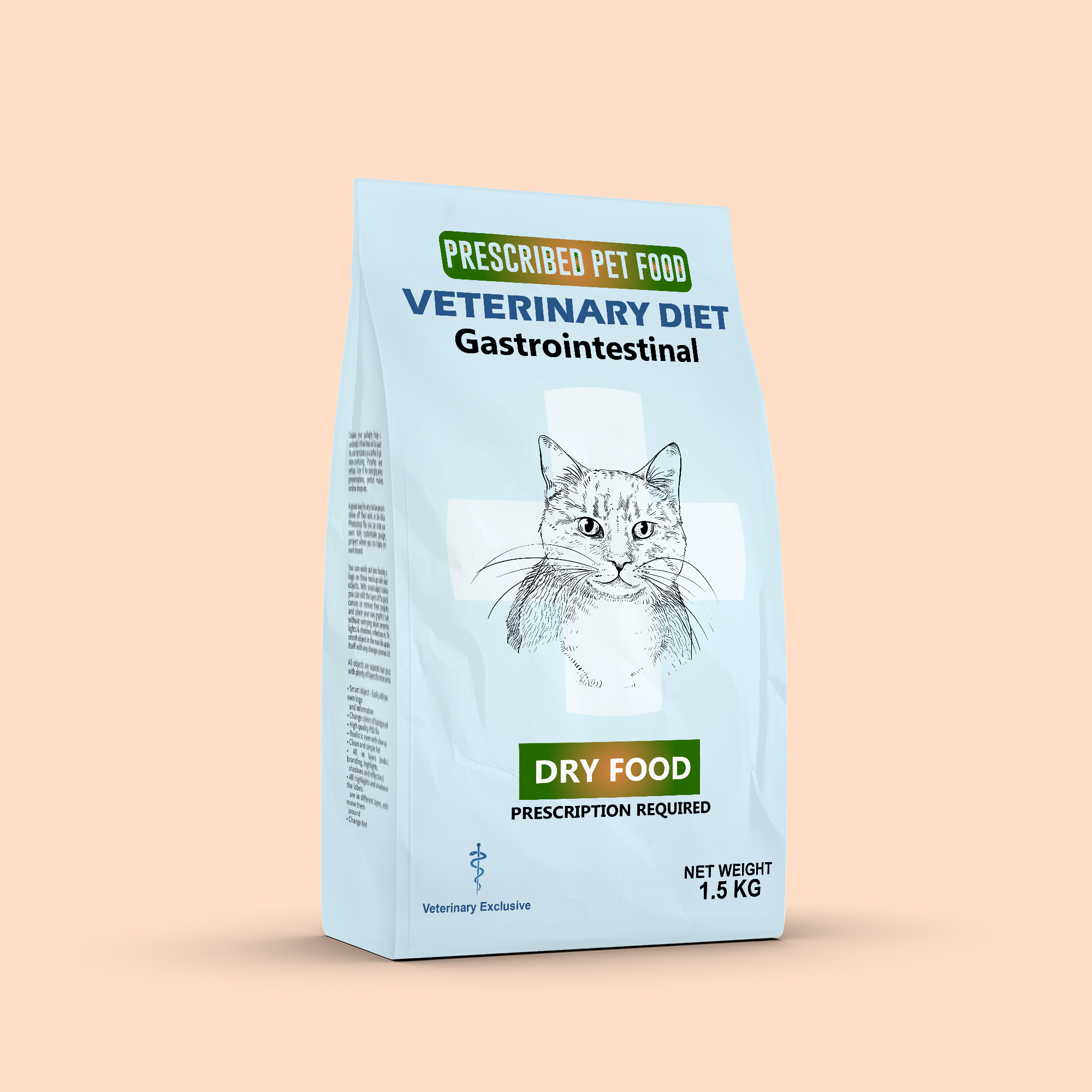 Prescription Diets Gastrointestinal Biome Digestive/Fibre Care Chicken Dry Cat Food - 1.5Kg